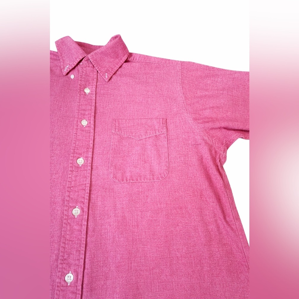 Brooks Brothers Red Button Down Shirt Mens Medium Cotton USA Classic - Picture 6 of 8